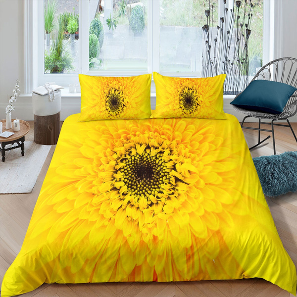Feelyou Sunflower Bedding Set For Girls, Twin Bed Sheets Toddler Girl
