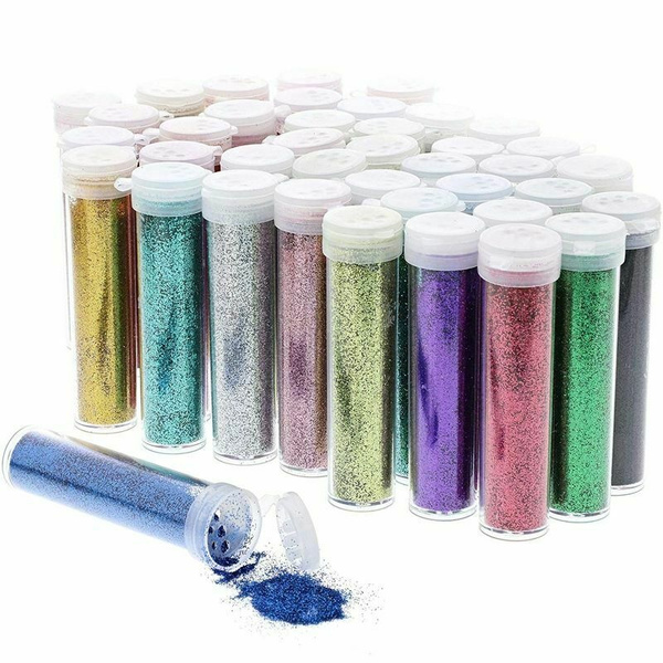 Glitter for Slime, Extra fine Glitter Shakers in Shaker Jars, Great for  Slime, Art and Crafts, Nail Art Polish, Scrapbooking, Paints, Set of 5 