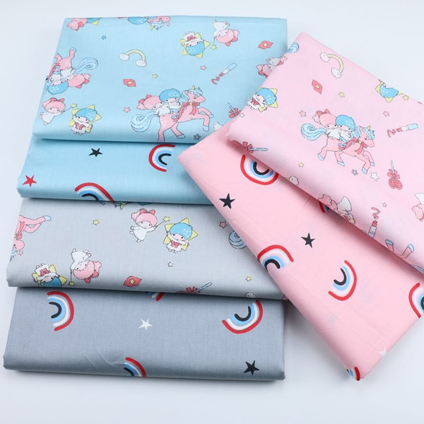 Amazon.com: TINGCHAO Pure Cotton Fabric Exquisite Fresh Cute Cartoon Anime  Printing Pattern Handmade Soft Comfortable Cloth for Sewing Home Skirts Bag  Doll Clothes 140X50cm,Strawberry Grey cat : Everything Else