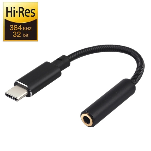USB C DAC USB C Headphone Adapter with Ultralow Power 32 Bit /384khz
