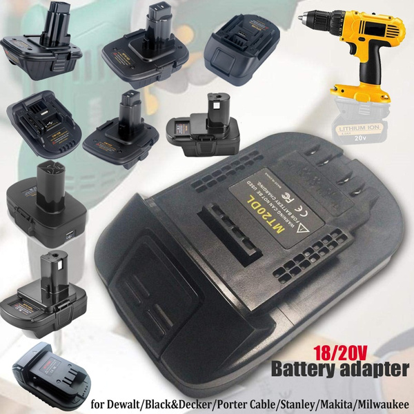 For Dewalt 20V Battery Adapter to for Stanley/Porter Cable/Black