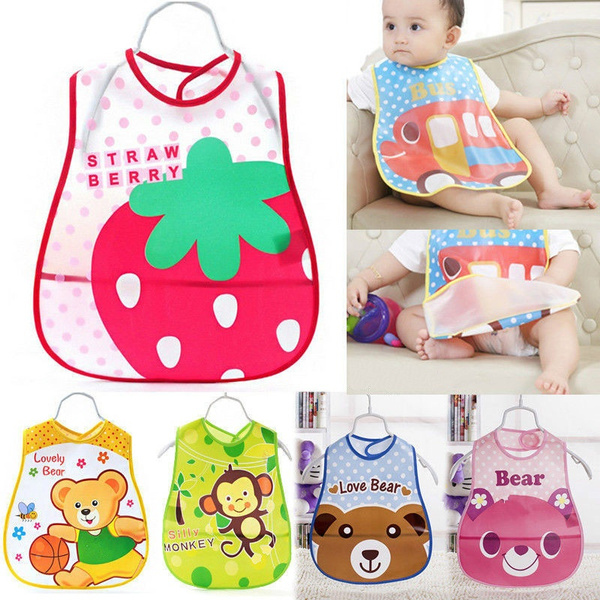 Cartoon Toddler Lunch Bibs Burp Cloths Baby Girl Boy Feeding Saliva Towel L 