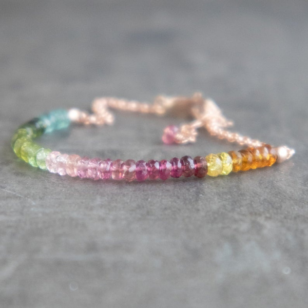 Leah Rainbow Tourmaline Connector Bracelet – [ki-ele]