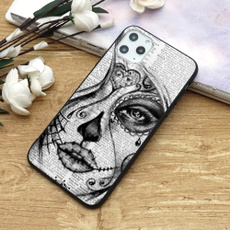 case, cute, Flowers, skull