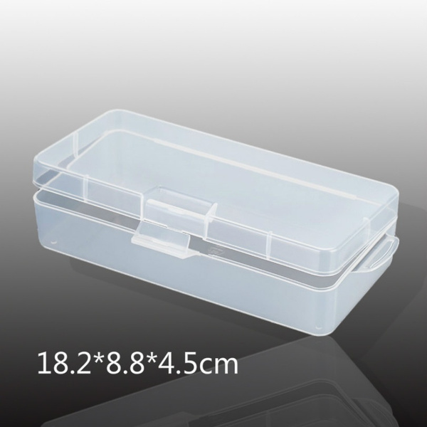 1Piece Simple Rectangle Transparent Plastic Box Container for