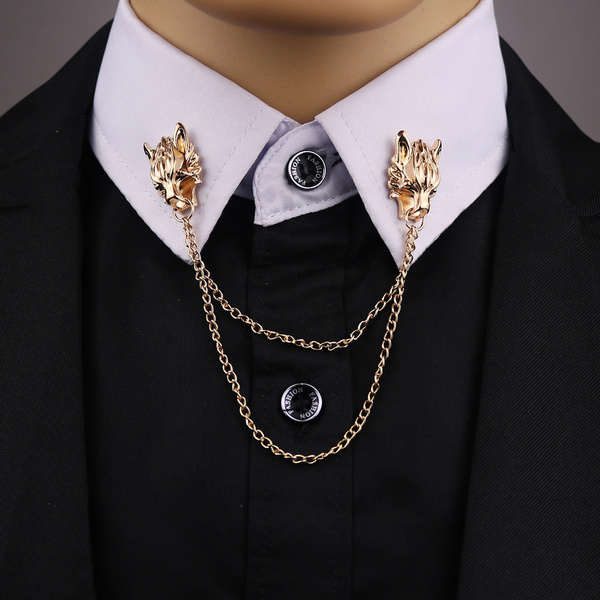 long chain brooch