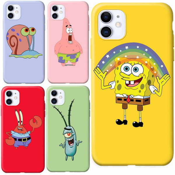 SpongeBob Cartoon Pattern TPU Case for iPhone 11 11 Pro 11 Pro Max X Xr ...