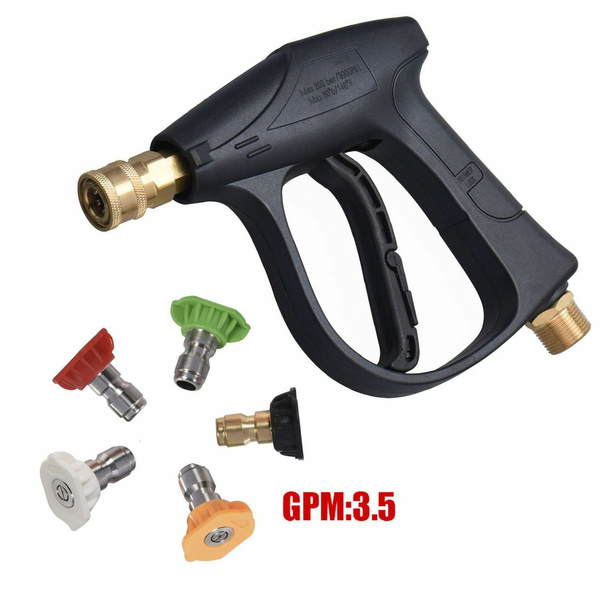 High Pressure Washer Wand Gun Turbo Spray Nozzle Hose For Car Garden House Clean 