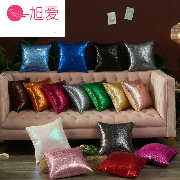 sparkly throw pillows