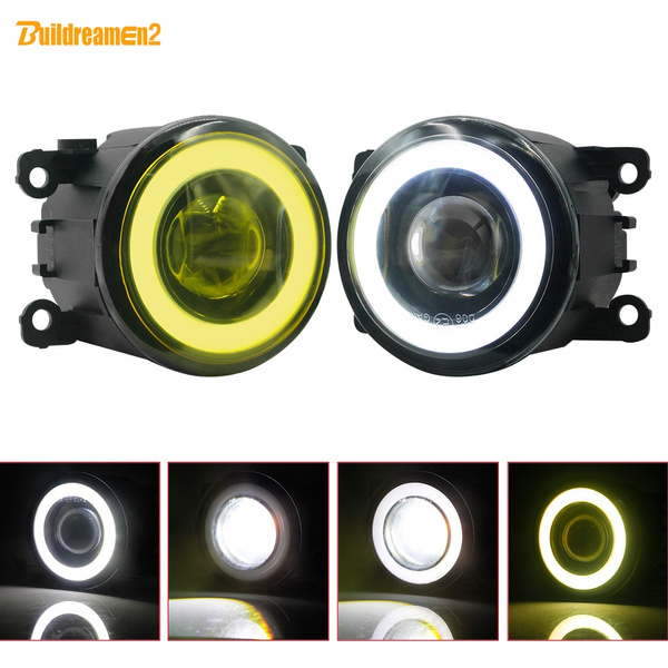 2 Pieces LED Angel Eye Fog Light Car Front Bumper Fog Lamp Daytime