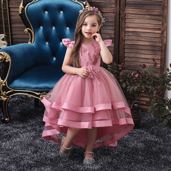 Baby Girl First Birthday Dress 1st Birthday Dress Toddler Pink Puffy Dress  Pink Baby Girl Dress Girls Birthday Pink Outfit Babyes Ball Gown 