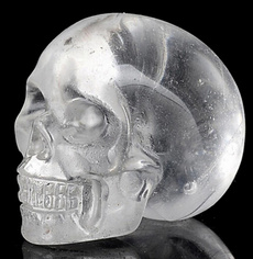 Crystal, quartz, skull, Statue