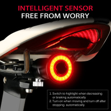 Bicycle Intelligent Sensor Brake Lights Cycling Bike Taillight USB Charging MTB Road Waterproof Rear Bike Light Flashlight