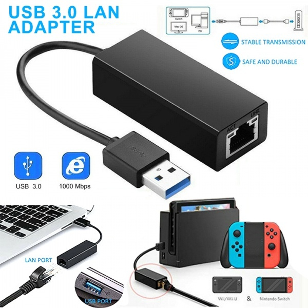 1000Mbps USB 3.0 LAN Adapter Internet Ethernet For Nintendo Switch