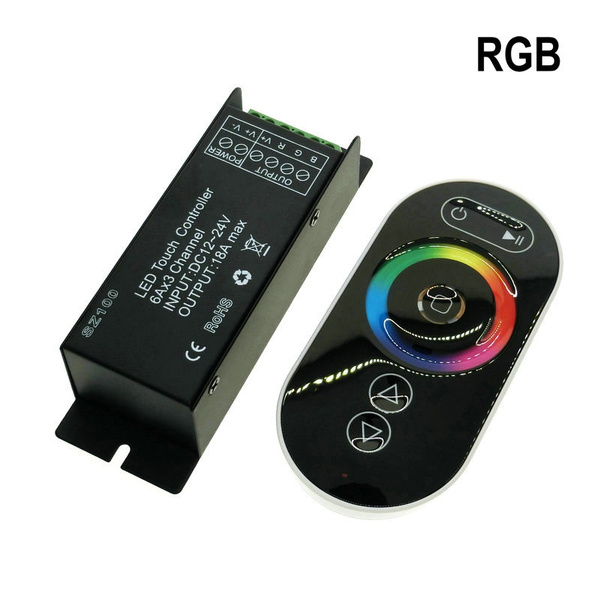 Touch LED RGB Controller RF Wireless Remote Control RGB/CT/DIM DC12-24V ...