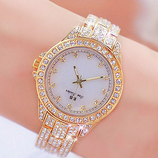 ladies gold watch with diamonds