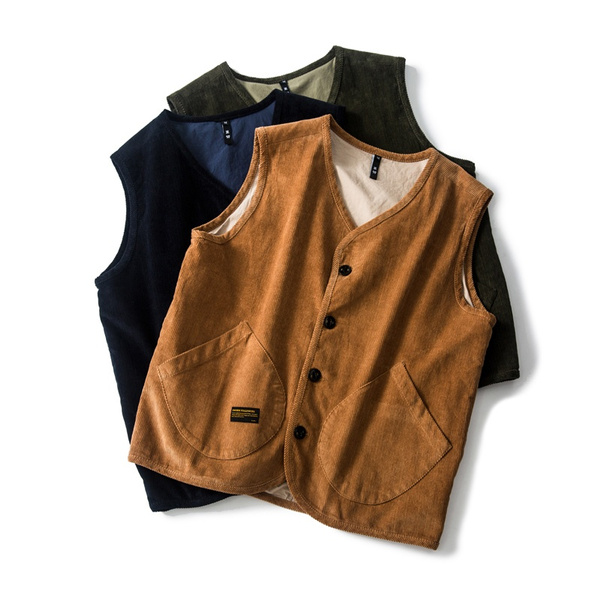 mens corduroy vest