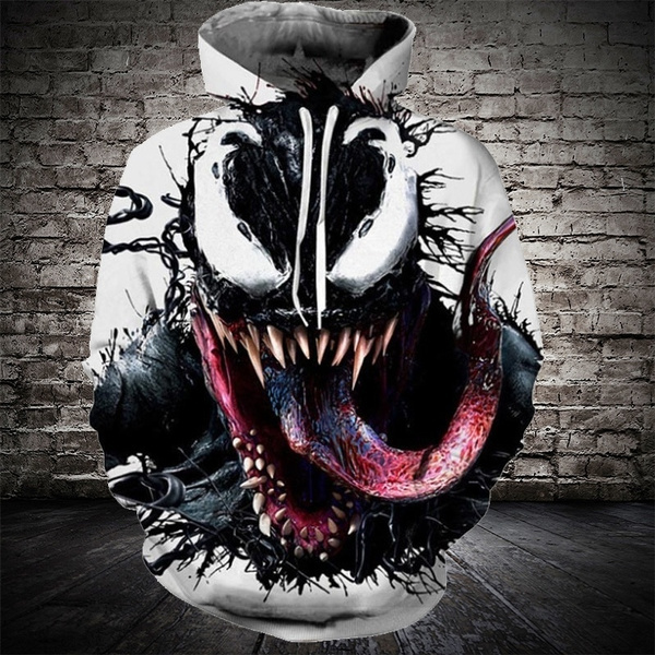 venom moletom com capuz zip up