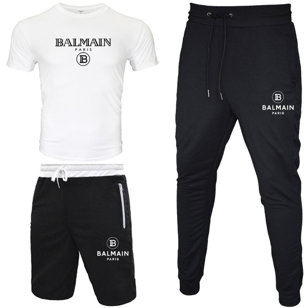 Trousers Set Short Sleeve Tops Casual 