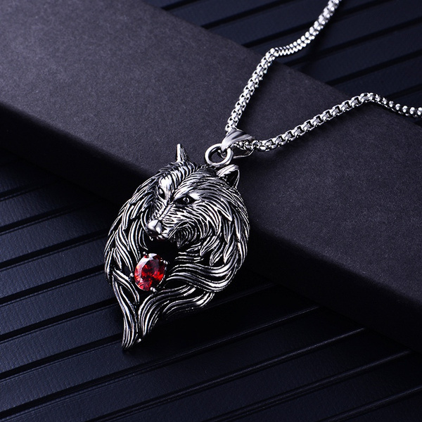 wolf necklace for him