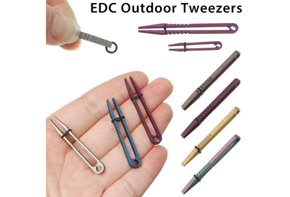 Pocket Pick Up Clamping TC4 Clip Titanium Tweezer EDC Multipurpose Gadget 