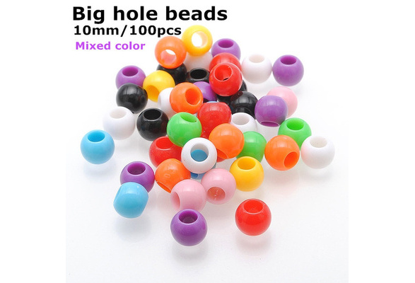 Large colourful spike beads large hole acrylic beads