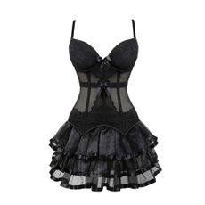 Black Corset, bustier dress, Dress, Goth