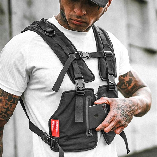 FREE 🚚] New Chest Rig Men Bag Casual Function Outdoor Style Chest Bag  Small Tactical Vest Bags Streetwear For Male, Everything Else on Carousell