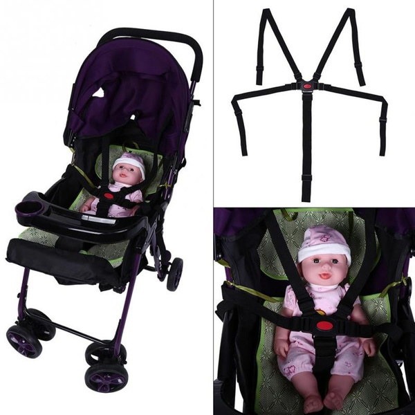 Five point outlet harness stroller