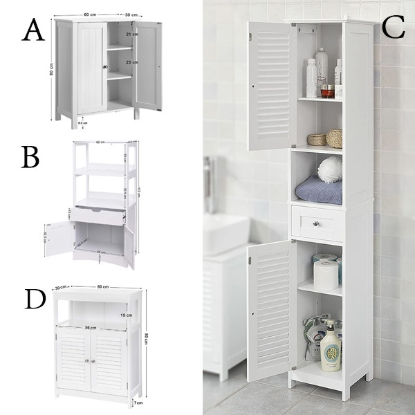 Bathroom Locker, Bathroom Rack, Storage Shelf 4 Types FR Wish