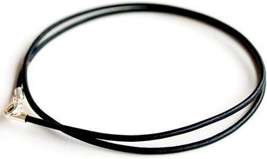 leatherchoker, sterlingsilverclasp, Ювелірні вироби, Sterling