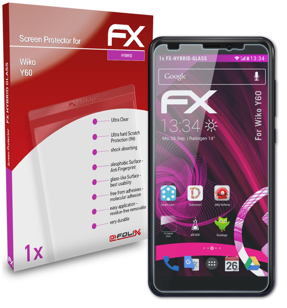 Anti-Reflective and Shock-Absorbing FX Protector Film 2X atFoliX Screen Protector Compatible with Honeywell Dolphin CT60 Screen Protection Film 