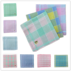 Polyester, plaid, plaidlightcoloredladieshandkerchief, 2929cmhandkerchief