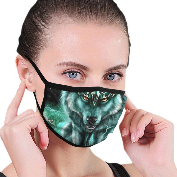Wolf Unisex Outdoor Sport Mouth Face Mask Washable Reusable Anti Pollution Dust Mask For Adult Kids Wish