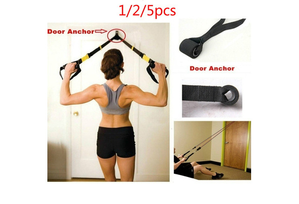 1/5PCS Fitness Resistance Bands Over Door Anchor Elastic Band Training Exercise!