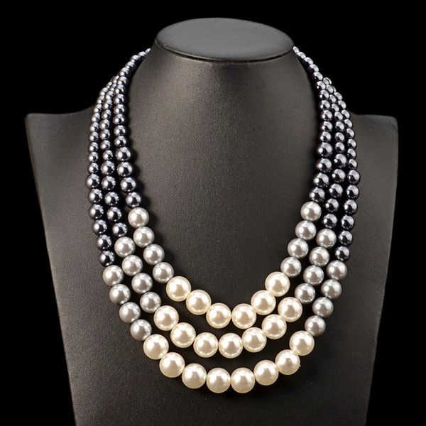 ethnic necklace African bib necklace statement necklace beaded necklace