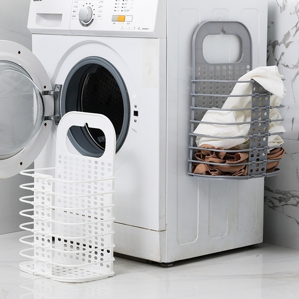 Foldable Plastic Laundry Basket Wall Mounted Laundry Hamper