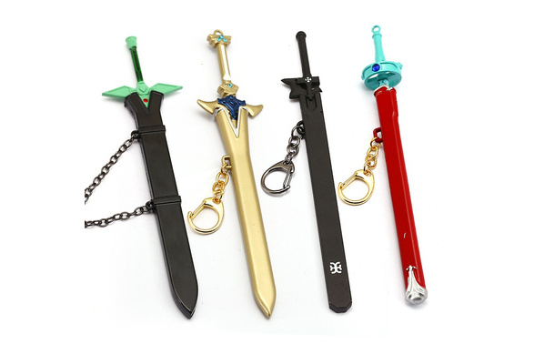 Anime Expo 2023 Sword Art Online Last Recollection Limited 4 Sword Keychain  Set