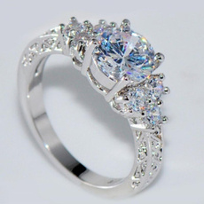 White Gold, white, wedding ring, Sapphire