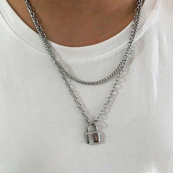 Padlock chain 2024 necklace mens