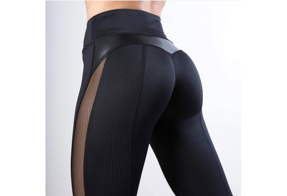 Women Mesh Black Transparent Comfortable Pant Workout Leggings