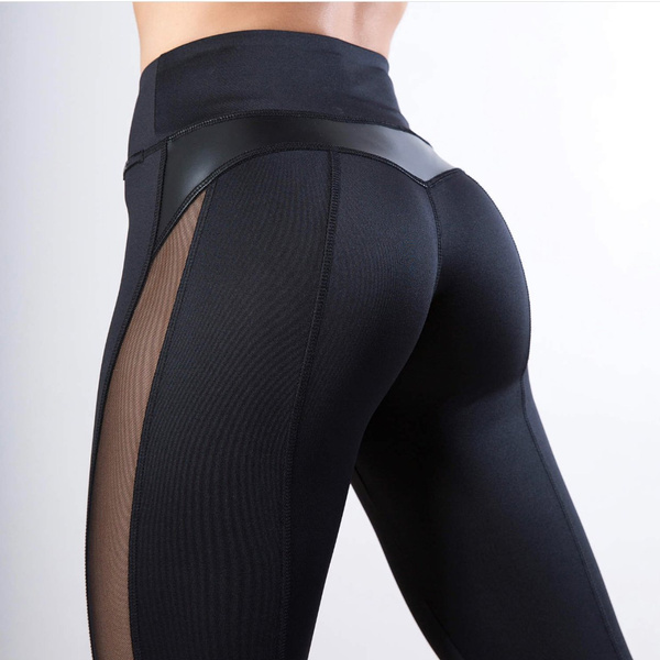 Women Mesh Black Transparent Comfortable Pant Workout Leggings