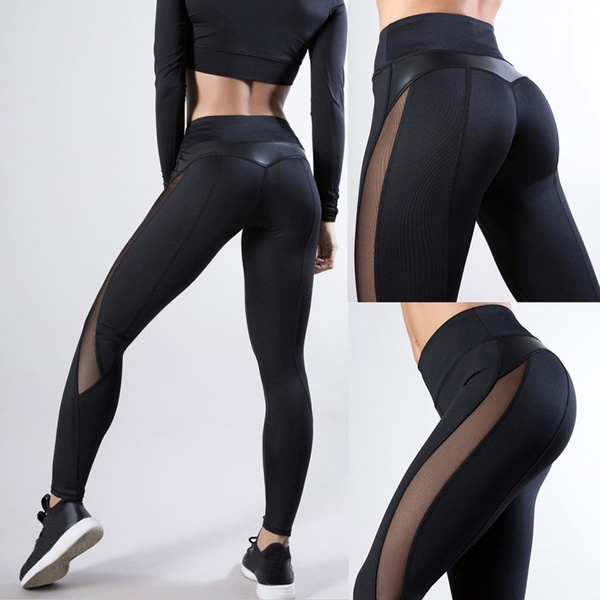 Women's fitness leggings in black with mesh  Women's sports leggings – Gym  Generation®
