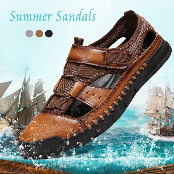 3 color stitching store sandals