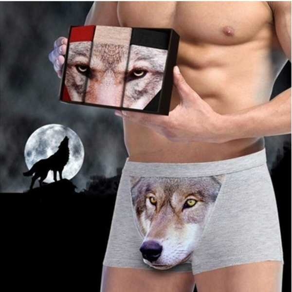 Mens 2024 wolf underwear