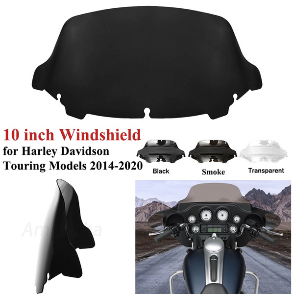 Smoke Tint 7" Wave Windshield Windscreen for Harley Electra Street Glide 14-17