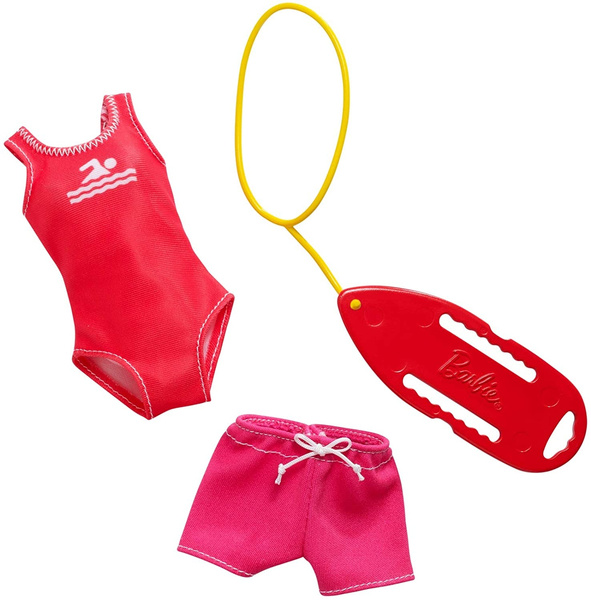 バービー服 バービー人形のキャリア衣装 ライフガード水着 ライフブイ付きショーツ 3 8歳向けギフト Wish