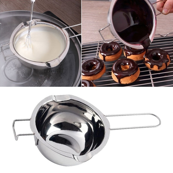 Mirror Like Stainless Steel Chocolate Butter Melting Pot Pan Kitchen Cooking 