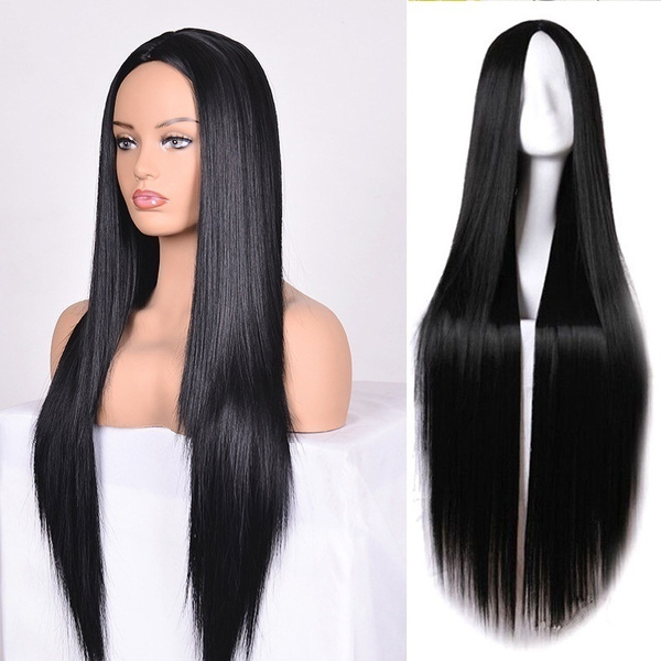 Black hotsell wig long