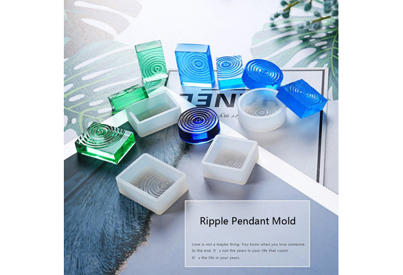 4Pcs DIY Water Ripple Clear Silicone Molds Water Wave Pendant